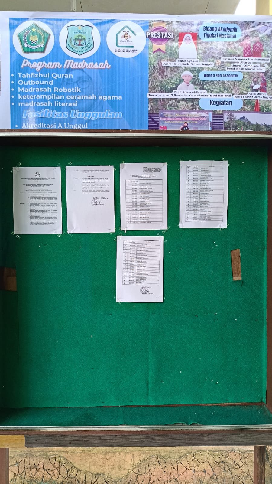 Pengumuman Hasil PPDB T.P 2024/2025 di MIN 4 Kota Padang